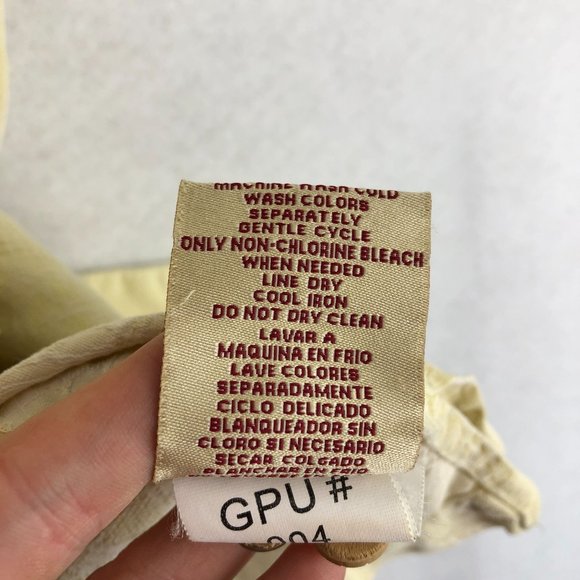 Jamaica Jaxx Men's Size X-Large Yellow Short Sleeve 100% Silk Button Up Shirt - Picture 10 of 11